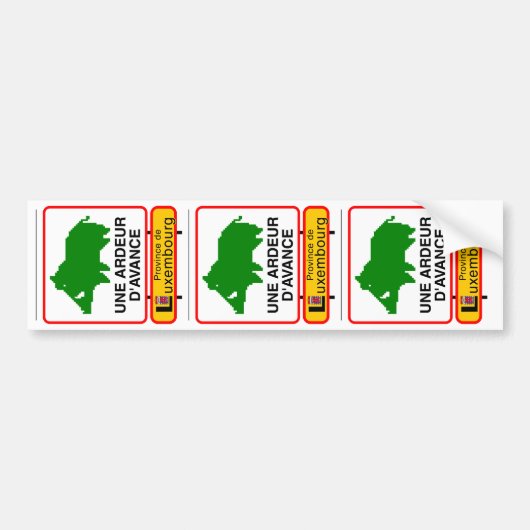 3x STICKER VOITURE - UNE ARDEUR D'AVANCE (Devant)