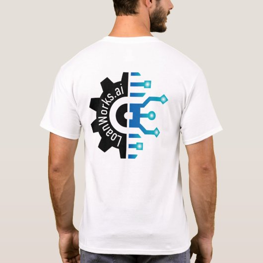 3XCOMP Mannen-T-shirt - Wit T-shirt (Achterkant)