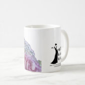 4008-Roze & Witte Rozen met Parels Koffie Mok (Voorkant rechts)