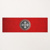 [400] Ancient Celtic Sacred Silver Knot Cross Yogamat (Achterkant (horizontaal))