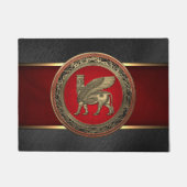 [400] Assyrian Winged Bull - Gold Lamassu Deurmat (Voorkant)