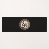 [400] Black and Gold Sacred Eastern Dragon Yogamat (Voorkant (horizontaal))