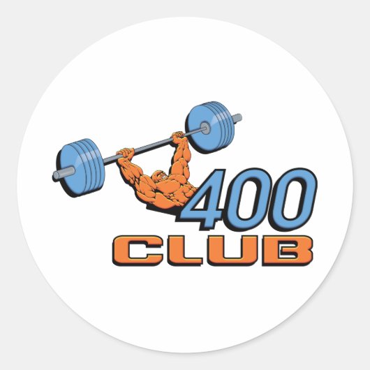 400 Club Weightlift Ronde Sticker (Voorkant)