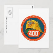 400 ~ "De trein die het pad instelt" Briefkaart (Voorkant / Achterkant)