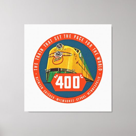 400 ~ "De trein die het pad instelt" - XL Canvas Afdruk (Voorkant)