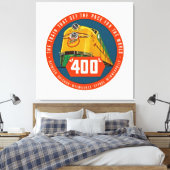 400 ~ "De trein die het pad instelt" - XL Canvas Afdruk (Insitu (Slaapkamer))