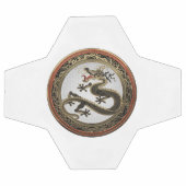 [400] Dragon oriental sacré noir et or (Plat)