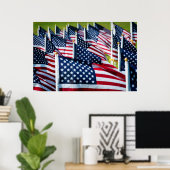 400 flags waving product in a field poster (Thuiskantoor)