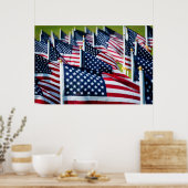 400 flags waving product in a field poster (Keuken)
