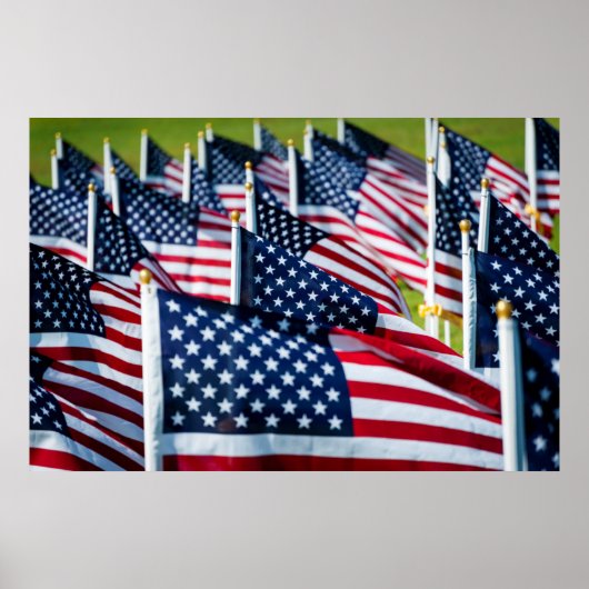 400 flags waving product in a field poster (Voorkant)