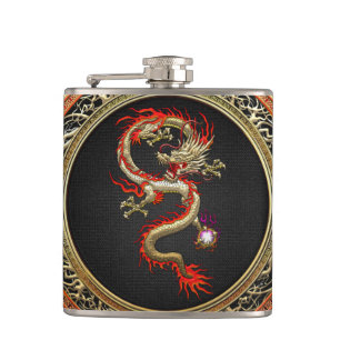 [400] Golden Chinese Dragon Fucanglong Heupfles