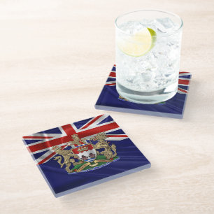 [400] Hongkong - Wapen van 1959-1997 Glazen Onderzetter
