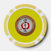 [400] Japanse kalligrafie - Karate-do Pokerchips (Achterkant)