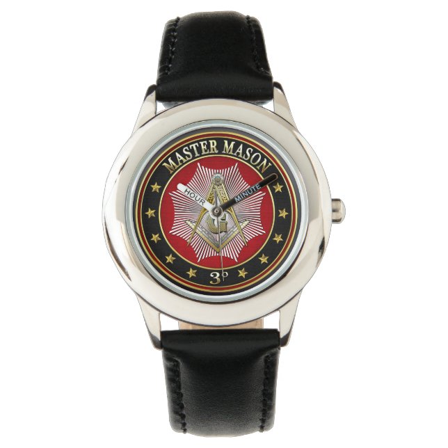 [400] Master Mason - 3rd graads Square & Compass Horloge (Voorkant)