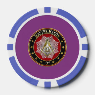 [400] Master Mason - 3rd graads Square & Compass Poker Chips