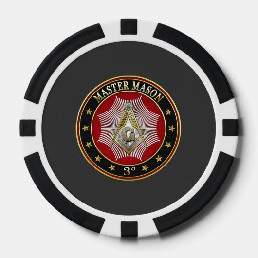 [400] Master Mason - 3rd graads Square & Compass Pokerchips (Voorkant)