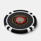 [400] Master Mason - 3rd graads Square & Compass Pokerchips (Enkel)