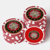 [400] Master Mason - 3rd graads Square & Compass Pokerchips (Opstapeling)