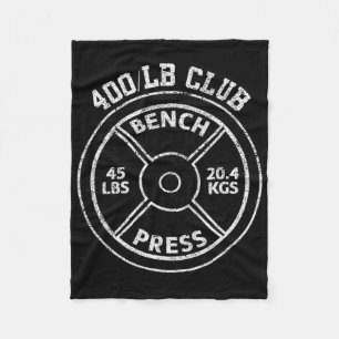 400 pond bankdrukken club gym gewichtheffen P Fleece Deken