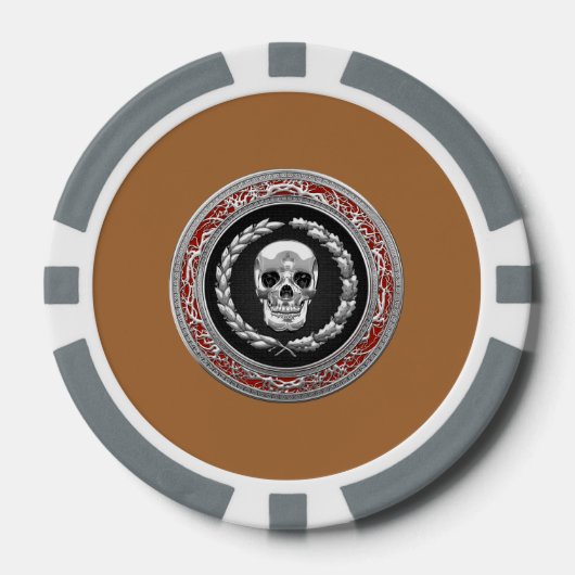 [400] Silver Skull Poker Chips (Voorkant)