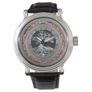 [400] Treasure Trove: Celtic Tree of Life [Silver] Horloge