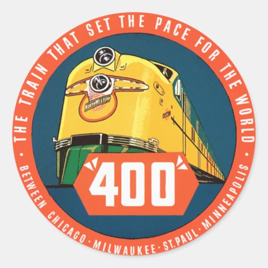 400Trein Ronde Sticker (Voorkant)