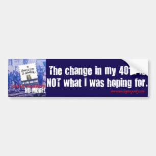 401k Pocket Change Bumpersticker