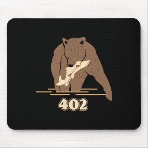 402 Vissen Beer Vet Bruine Grizzly Liefhebber Bear Muismat