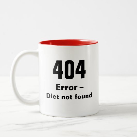 404 erreur - tasse non trouvée de régime (Gauche)