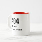 404 Fout - Diet gevonden niet mok (Voorkant links)