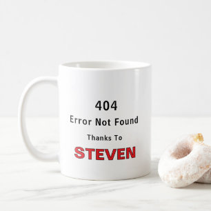 404 Fout Niet gevonden Bedankt voor aangepaste naa Koffiemok