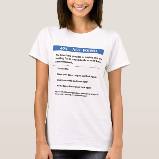 404 Fout T-shirt (Voorkant)