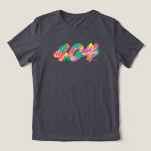 404 Gecodeerde Drip-typografie PNG   Kleurrijk Sme Tri-Blend Shirt