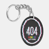 404 Gender Not Found | Funny LGBTQ | Pride Sleutelhanger (Voorkant Links)