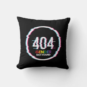 404 Geslacht Niet gevonden   Funny LGBTQ   Pride Kussen