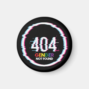 404 Geslacht Niet gevonden   Funny LGBTQ   Pride Magneet