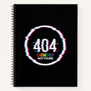 404 Geslacht Niet gevonden Funny LGBTQ Pride Notitieboek