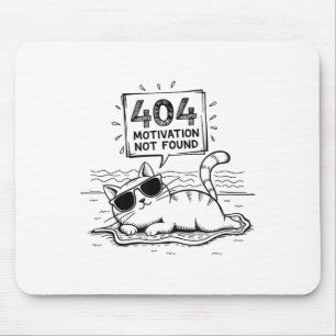404 Motivatie Niet Gevonden Grappige Luie Kat Humo Muismat