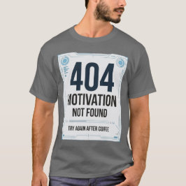 404 Motivatie Niet Gevonden Grappige T-Shirt