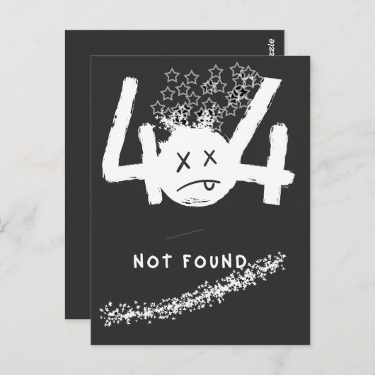 404 NO CONECTION BRIEFKAART (Voorkant / Achterkant)