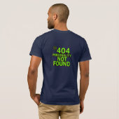404 Personality Not Found – Glitchy Error Tee T-shirt (Achterkant volledig)