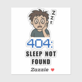404 Slaap Niet Gevonden Sticker