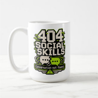 404 Sociale Vaardigheden – Conversatie Niet Gevond Koffiemok