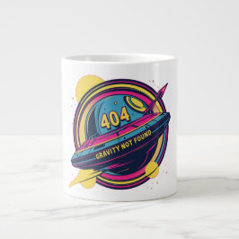 404 Zwaartekracht niet gevonden - Retro Space Pop Extra Grote Beker