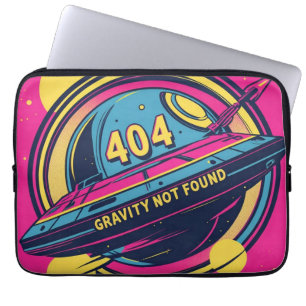 404 Zwaartekracht niet gevonden - Retro Space Pop Laptop Sleeve