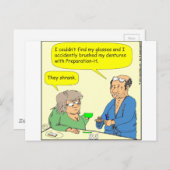 408 gebitten hemorroïde Cartoon Briefkaart (Voorkant / Achterkant)