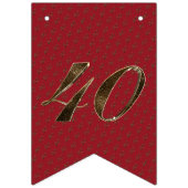 40 40e Jubileum Ruby Gold Typografie Vlaggetjes (Eerste vlag)