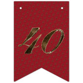 40 40e Jubileum Ruby Gold Typografie Vlaggetjes (Derde vlag)