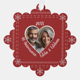 40 Aniversario Personalizado Papier Ornament Kaart