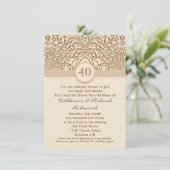 40 ans d'anniversaire de mariage invitations vinta (Debout devant)